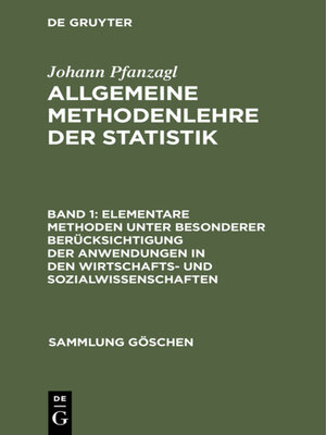 cover image of Elementare Methoden unter besonderer Berücksichtigung der Anwendungen in den Wirtschafts- und Sozialwissenschaften